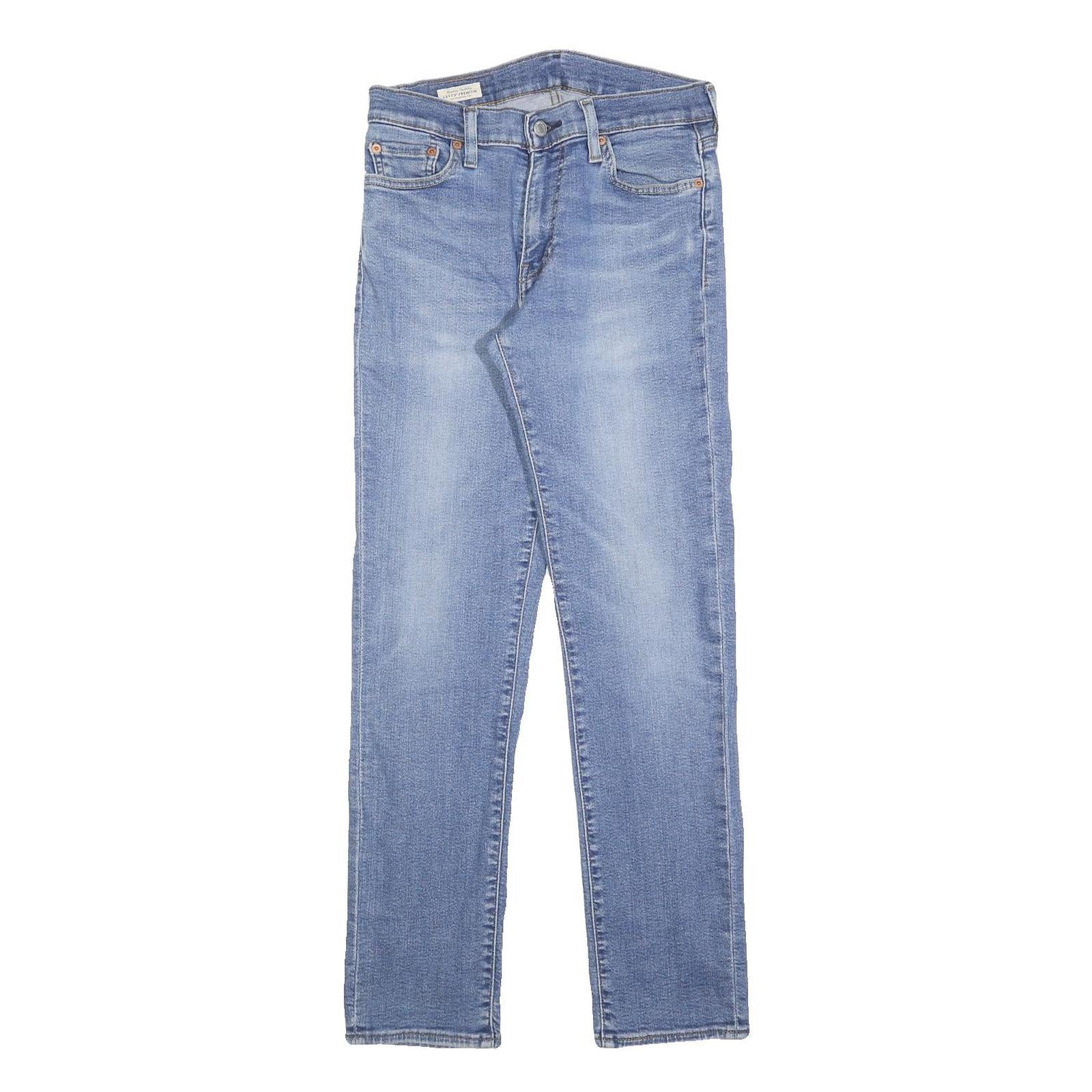 LEVI'S 511 BIG E Mens Slim Blue Denim Light W30 L32 Slim Fit Zip Jeans Authentic