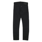 LEVI'S 510 Mens Jeans Black Slim Skinny Denim Raw W28 L29 Slim Fit Zip Closure