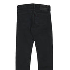 LEVI'S 510 Mens Jeans Black Slim Skinny Denim Raw W28 L29 Slim Fit Zip Closure