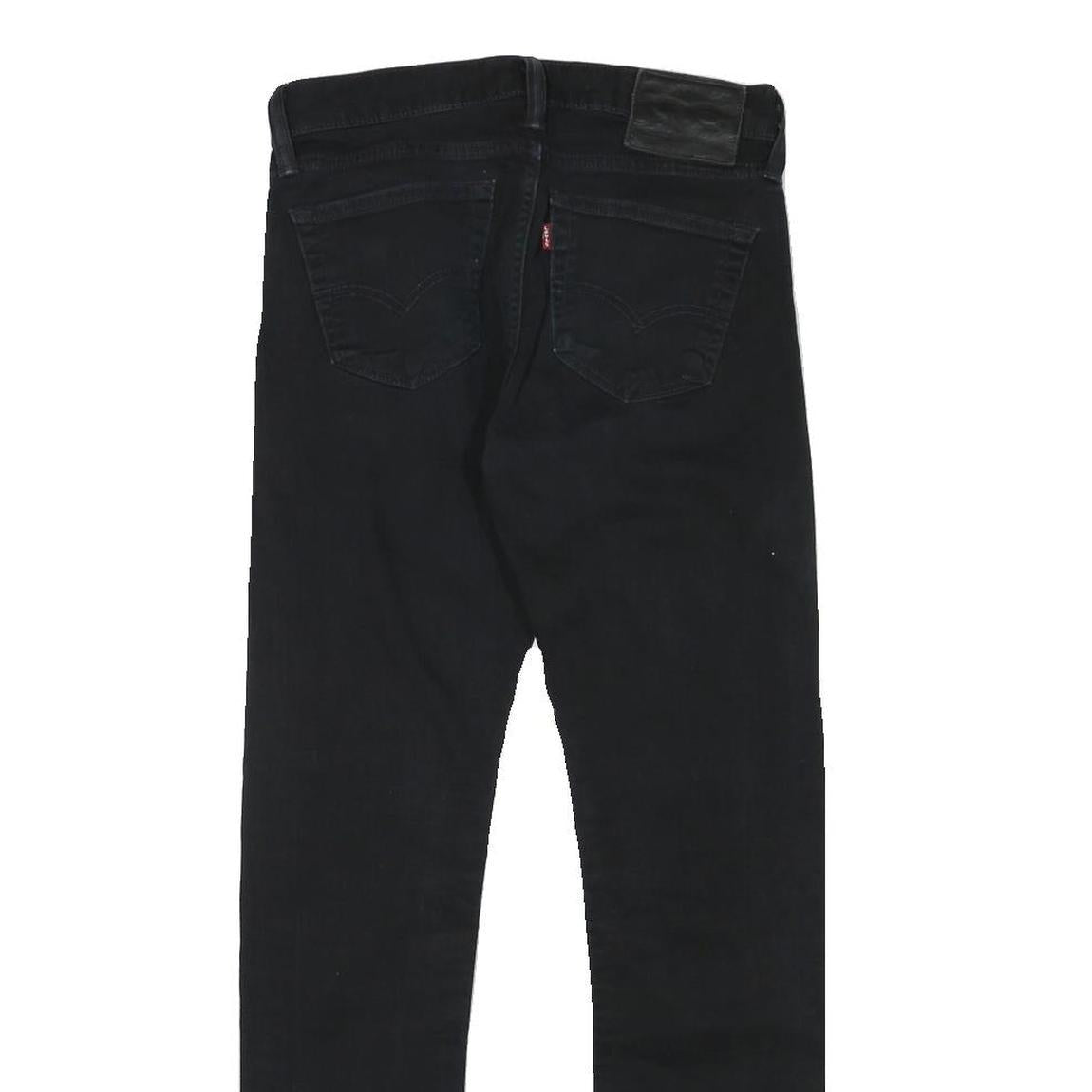 LEVI'S 510 Mens Jeans Black Slim Skinny Denim Raw W28 L29 Slim Fit Zip Closure