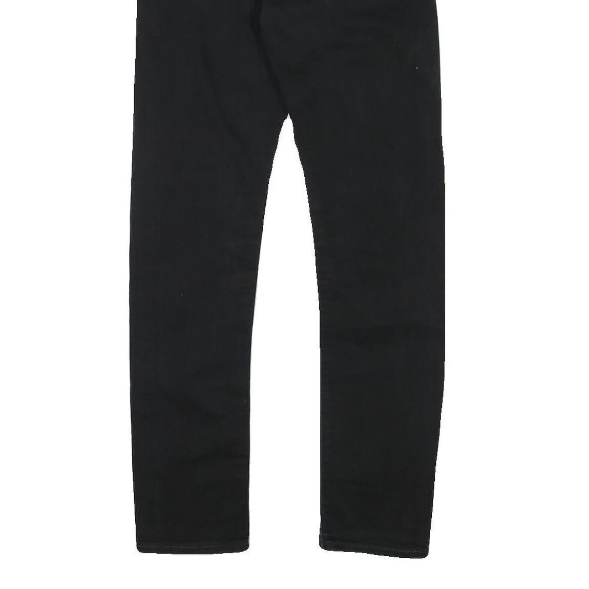 LEVI'S 510 Mens Jeans Black Slim Skinny Denim Raw W28 L29 Slim Fit Zip Closure