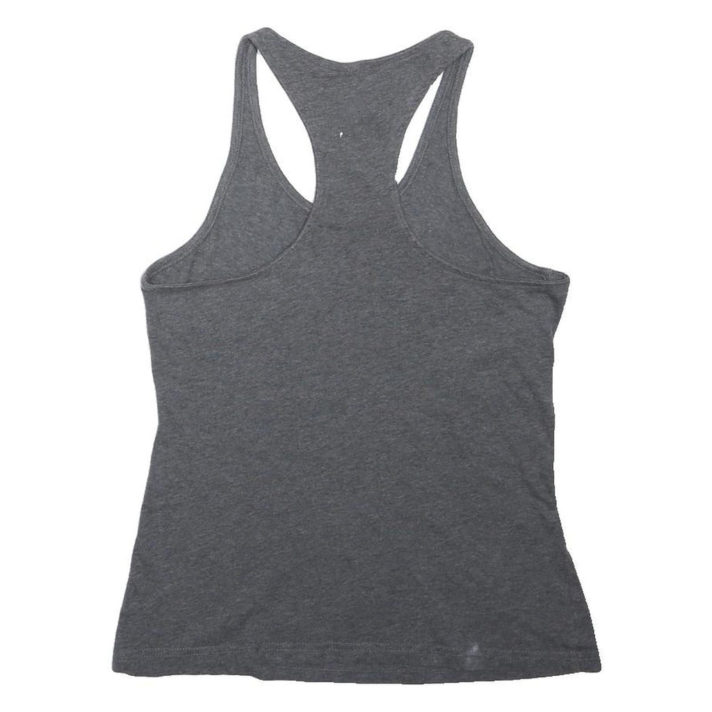 ADIDAS Womens Grey Vest Sleeveless Scoop Neck Logo XS Cotton Blend Tracksuit Top