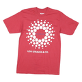 LEVI'S Mens Red Graphic T-Shirt M Short Sleeve Crew Neck Volunteer Design