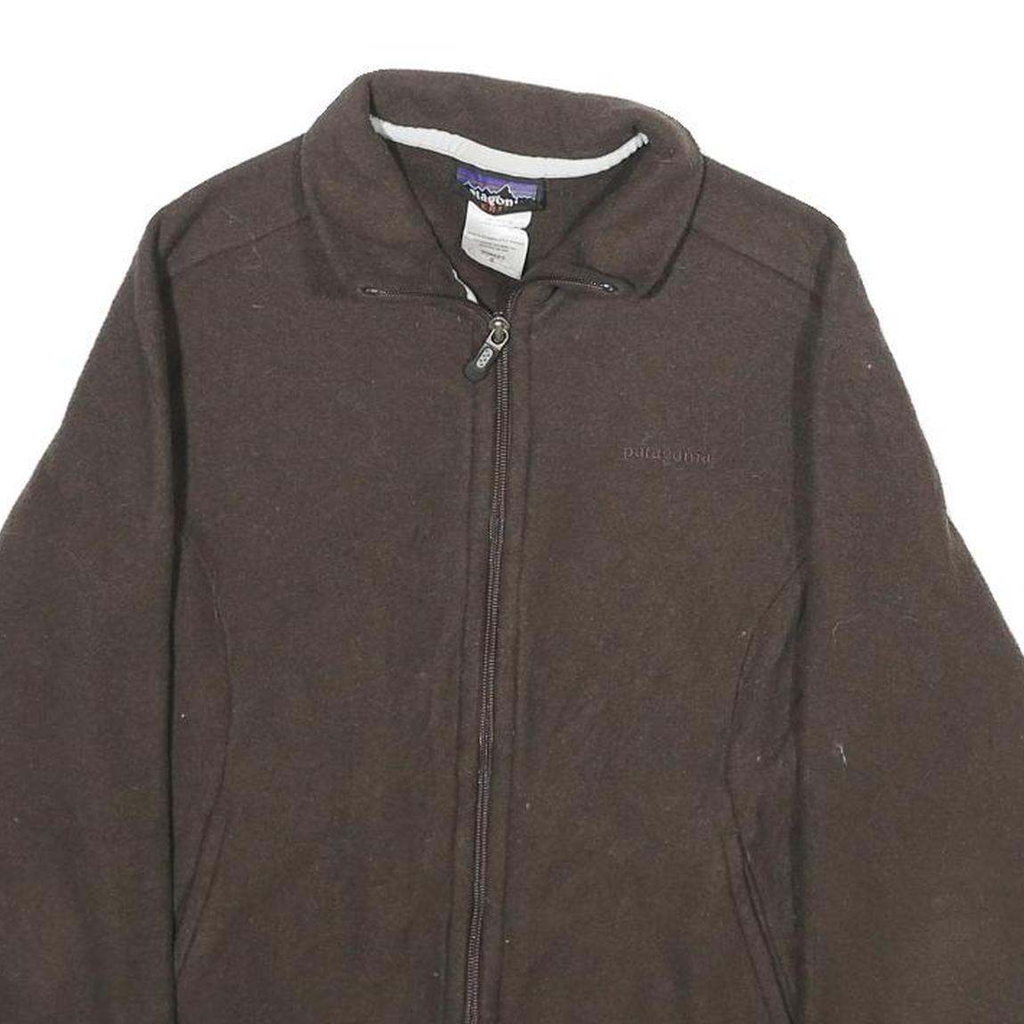 PATAGONIA Womens Brown Jacket S Polyester Plain Zip Outdoor Zip Up