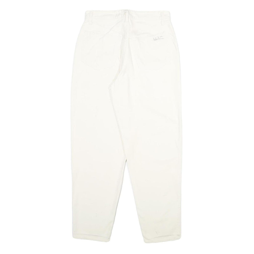 MAC Womens Classic White Cotton Jeans W28 L29 Zip Closure Comfortable Fit
