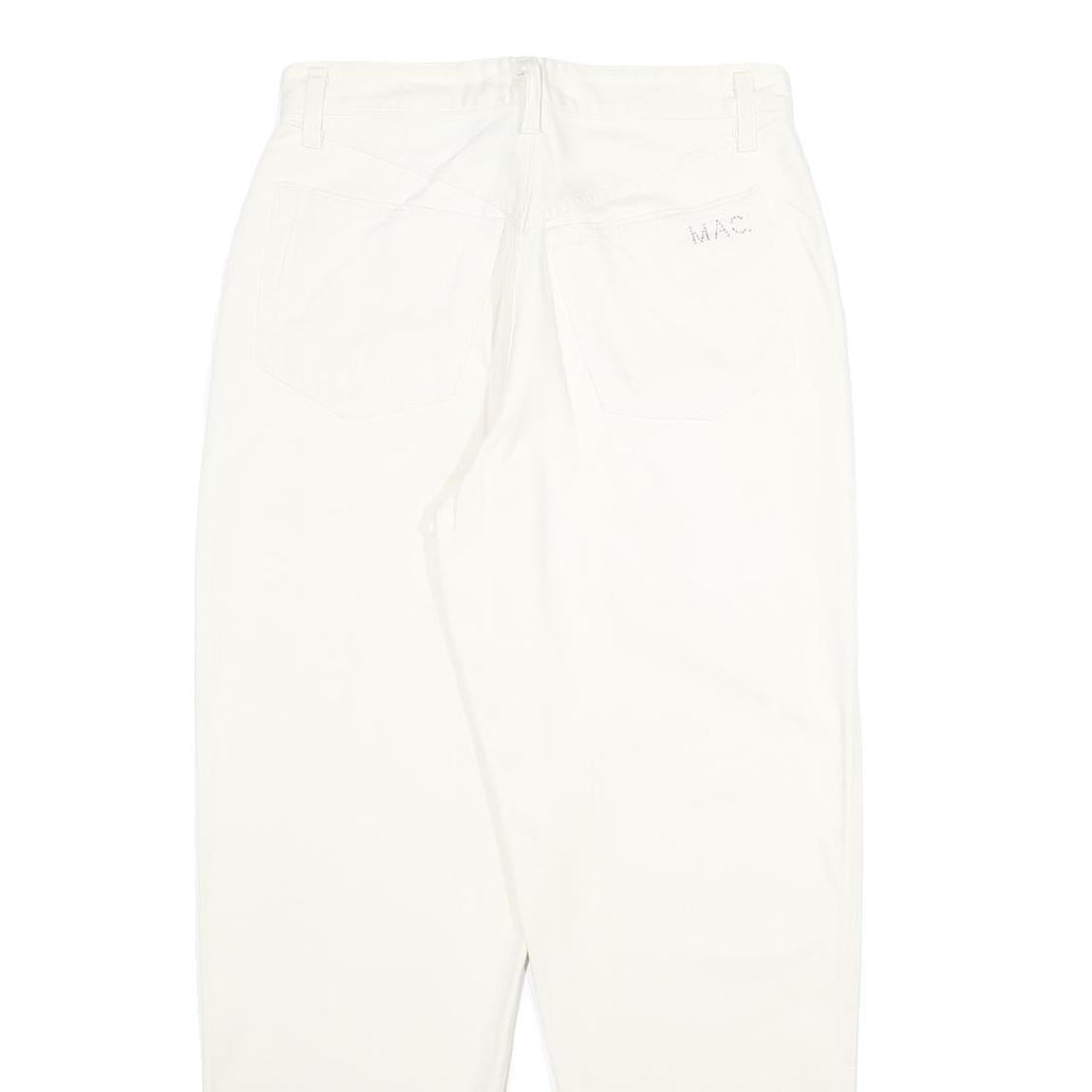 MAC Womens Classic White Cotton Jeans W28 L29 Zip Closure Comfortable Fit