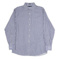 TOMMY HILFIGER Mens Blue & White Stripe Shirt L Classic Button Shirt Cotton