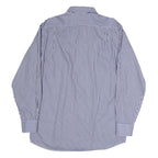 TOMMY HILFIGER Mens Blue & White Stripe Shirt L Classic Button Shirt Cotton