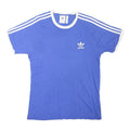 ADIDAS ORIGINALS Mens Blue & White Graphic T-Shirt M Short Sleeve Crew Neck