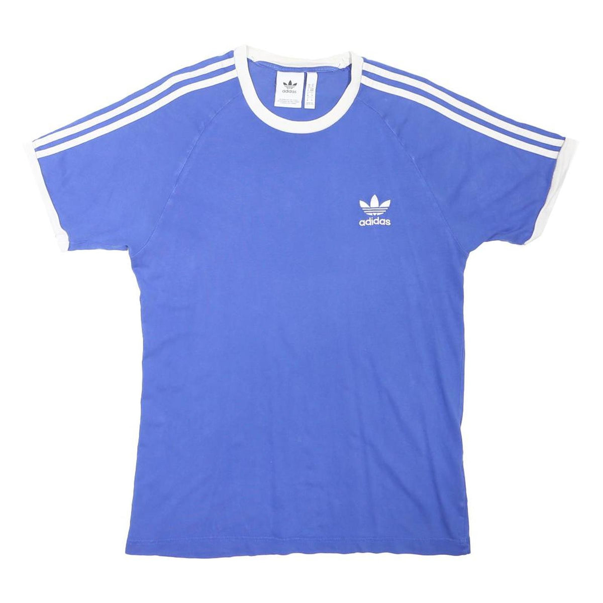 ADIDAS ORIGINALS Mens Blue & White Graphic T-Shirt M Short Sleeve Crew Neck