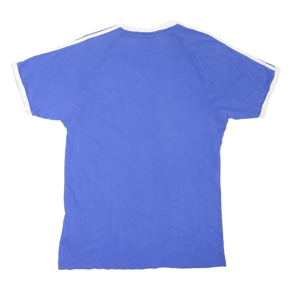 ADIDAS ORIGINALS Mens Blue & White Graphic T-Shirt M Short Sleeve Crew Neck