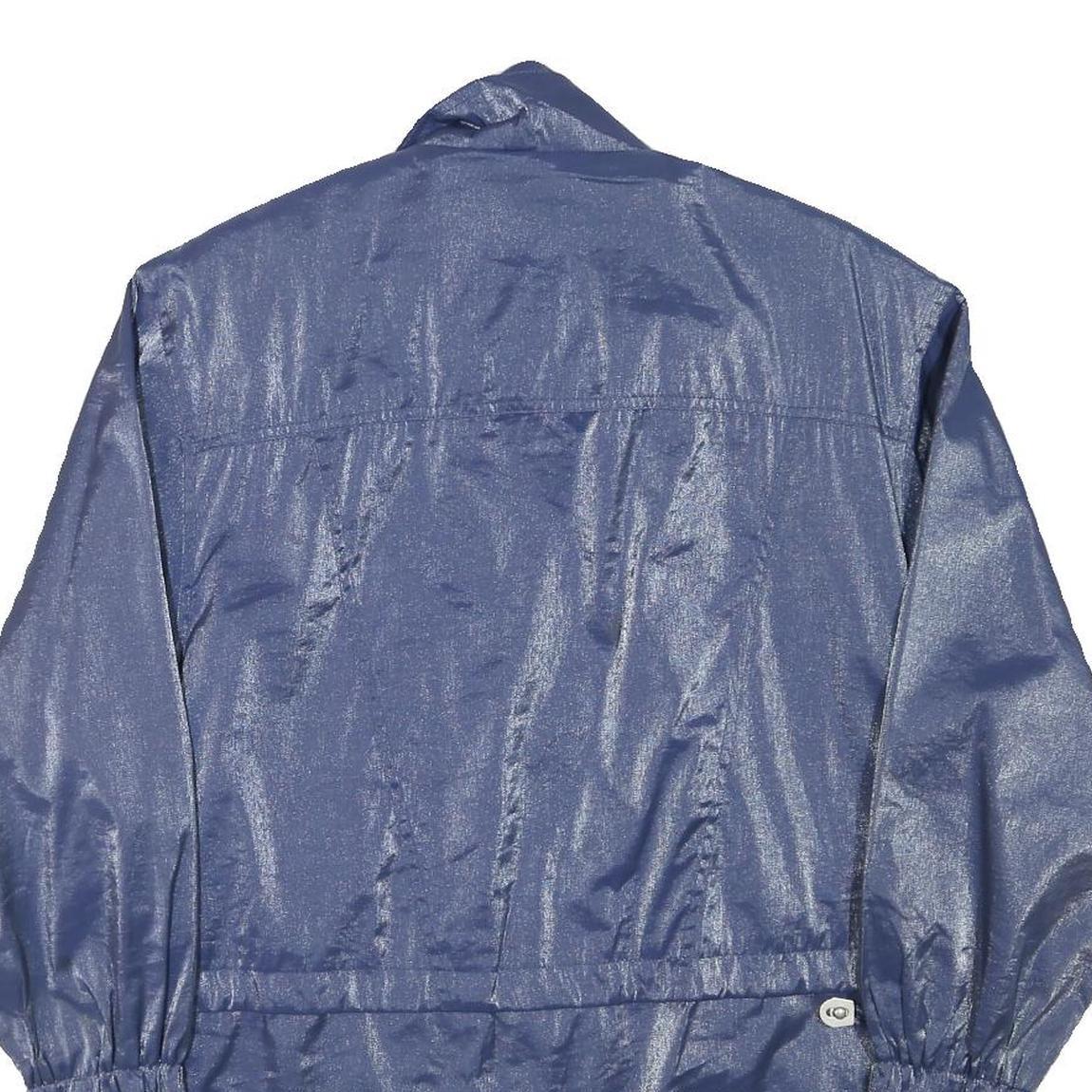 GALLERY Womens Blue Jacket M Polyester Blend Plain Zip Lightweight Casual