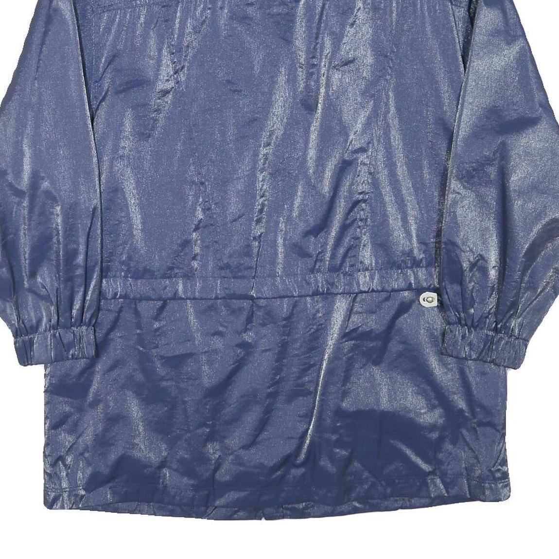 GALLERY Womens Blue Jacket M Polyester Blend Plain Zip Lightweight Casual