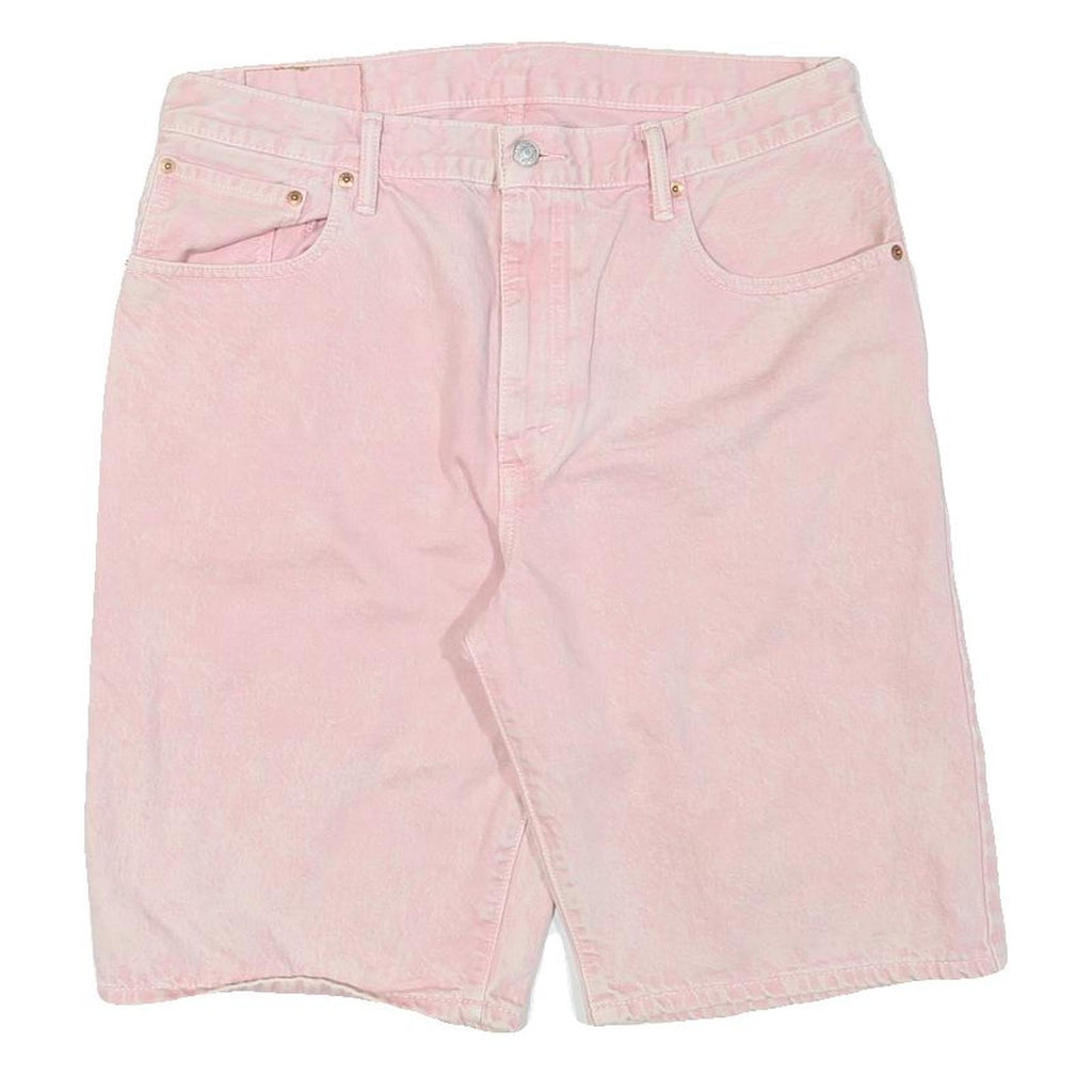 LEVI'S Mens Shorts Pink XL W34 Denim Classic Fit Button Pockets