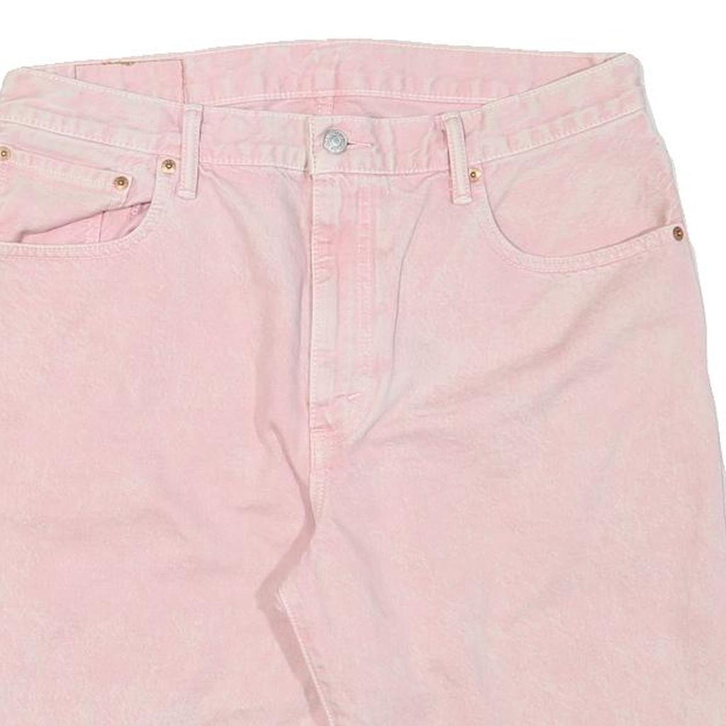 LEVI'S Mens Shorts Pink XL W34 Denim Classic Fit Button Pockets