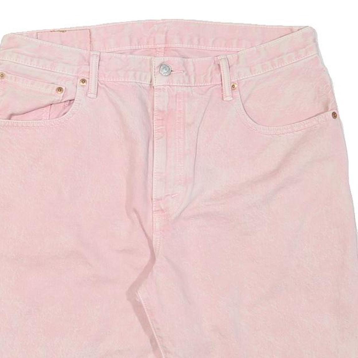 LEVI'S Mens Shorts Pink XL W34 Denim Classic Fit Button Pockets
