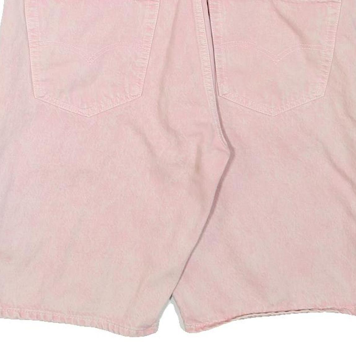 LEVI'S Mens Shorts Pink XL W34 Denim Classic Fit Button Pockets