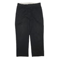 DICKIES Mens Cotton Blend Black Regular Straight Trousers W36 L40 Workwear