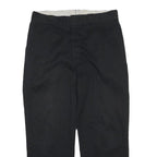 DICKIES Mens Cotton Blend Black Regular Straight Trousers W36 L40 Workwear