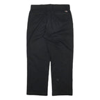 DICKIES Mens Cotton Blend Black Regular Straight Trousers W36 L40 Workwear