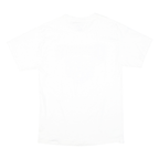 CHAMPION Mens White Graphic T-Shirt M Short Sleeve Crew Neck Cotton Blend Casual