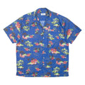UZZI Palm Trees Mens Shirt Blue Floral L