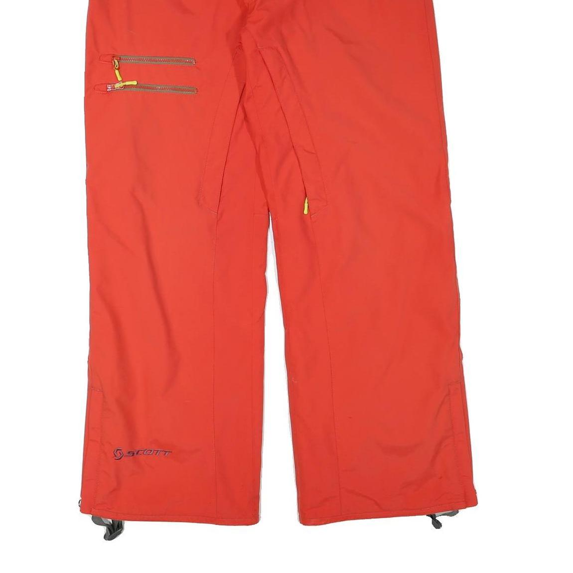 SCOTT Lined Mens Relaxed Red Polyester Blend Zip Trousers W35 L32 Outdoor