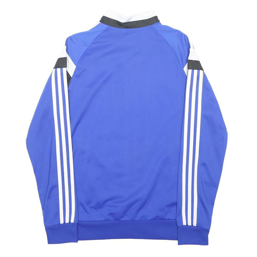 ADIDAS Boys Blue White Black Track Jacket XL Polyester Zip Sportswear