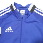 ADIDAS Boys Blue White Black Track Jacket XL Polyester Zip Sportswear
