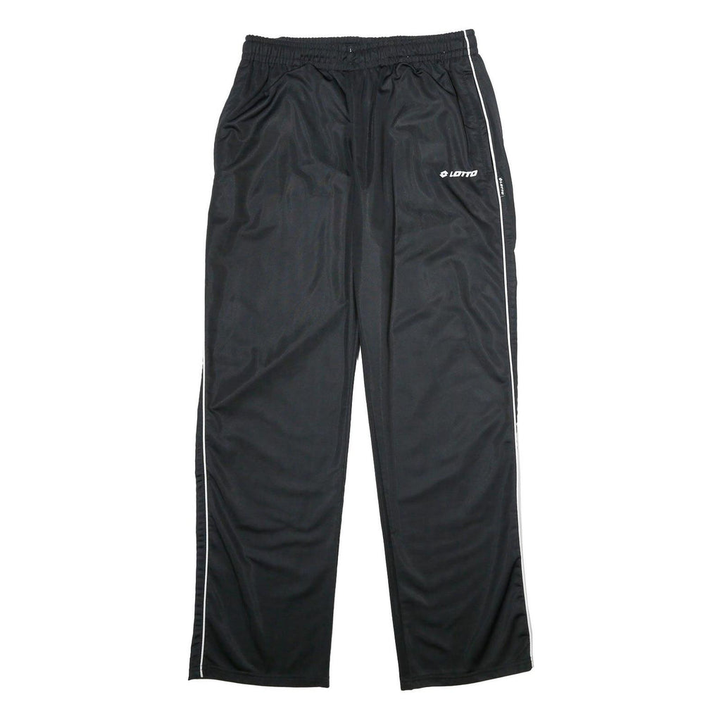 LOTTO Mens Joggers Black & White M W28 L32 Polyester Sports Casual Track Pants