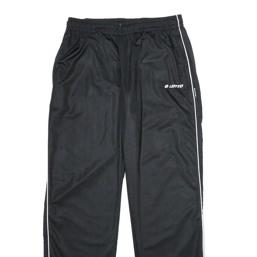 LOTTO Mens Joggers Black & White M W28 L32 Polyester Sports Casual Track Pants