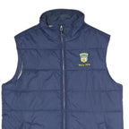 SLAZENGER Mens Blue Sleeveless Puffer Jacket L Polyester Blend Quilted Zip