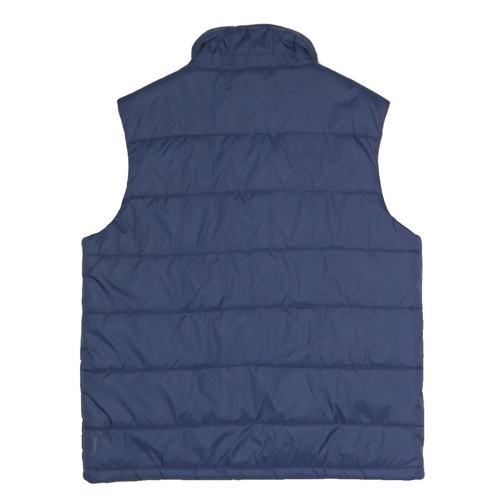 SLAZENGER Mens Blue Sleeveless Puffer Jacket L Polyester Blend Quilted Zip