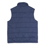 SLAZENGER Mens Blue Sleeveless Puffer Jacket L Polyester Blend Quilted Zip