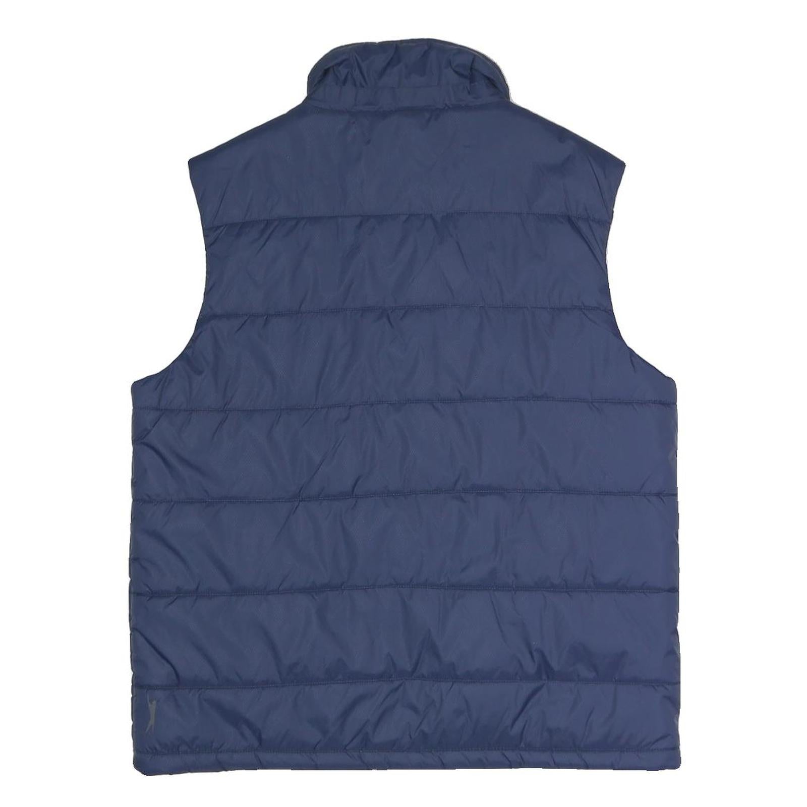 SLAZENGER Mens Blue Sleeveless Puffer Jacket L Polyester Blend Quilted Zip