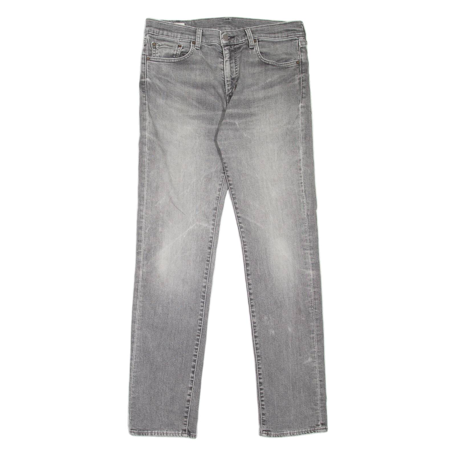 LEVI'S 511 BIG E Jeans Mens Grey Slim Straight Stone Wash W33 L34