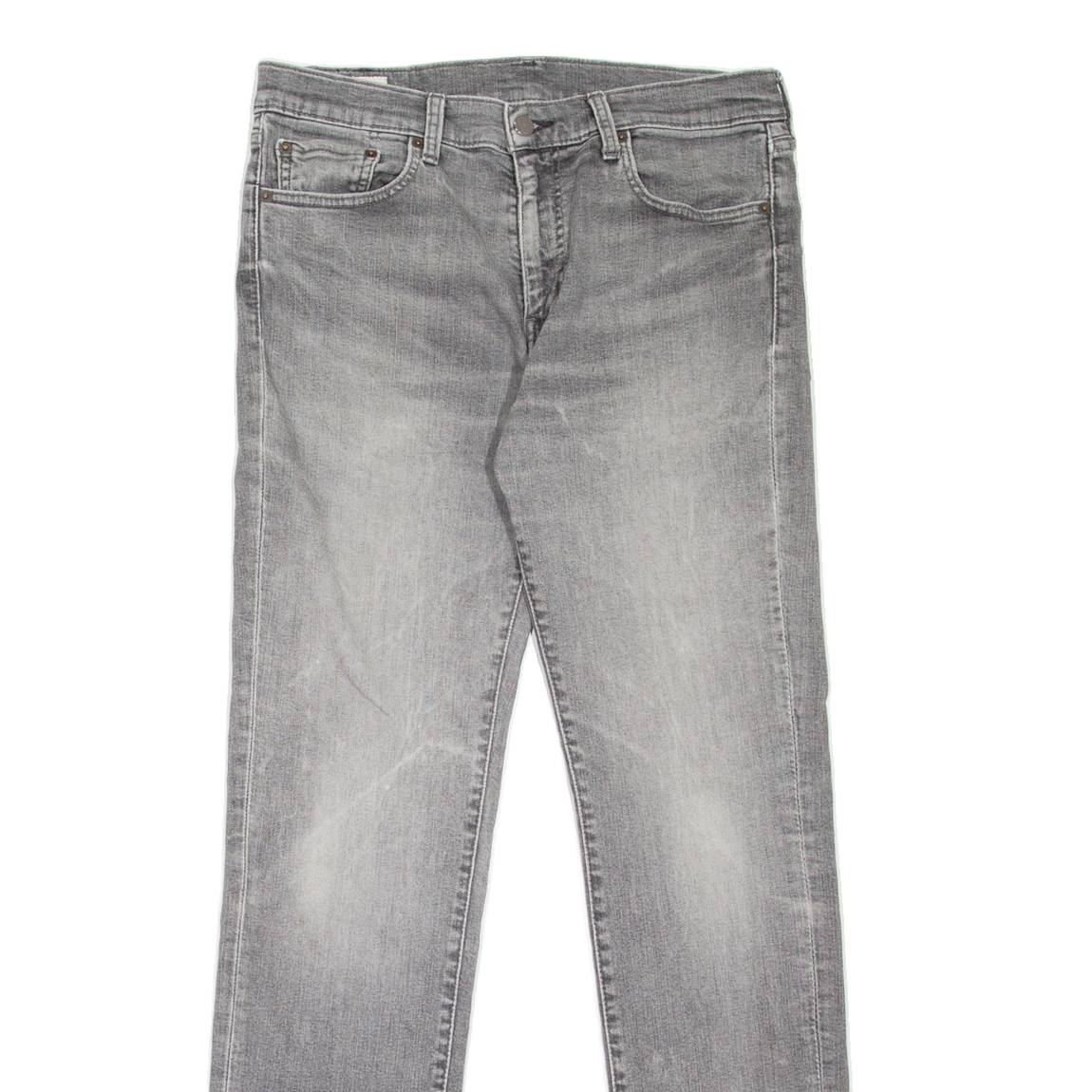 LEVI'S 511 BIG E Jeans Mens Grey Slim Straight Stone Wash W33 L34
