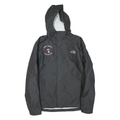 THE NORTH FACE Mens Grey Zip Hooded Jacket L Polyester Blend Plain Lightweight
