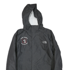 THE NORTH FACE Mens Grey Zip Hooded Jacket L Polyester Blend Plain Lightweight
