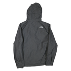 THE NORTH FACE Mens Grey Zip Hooded Jacket L Polyester Blend Plain Lightweight