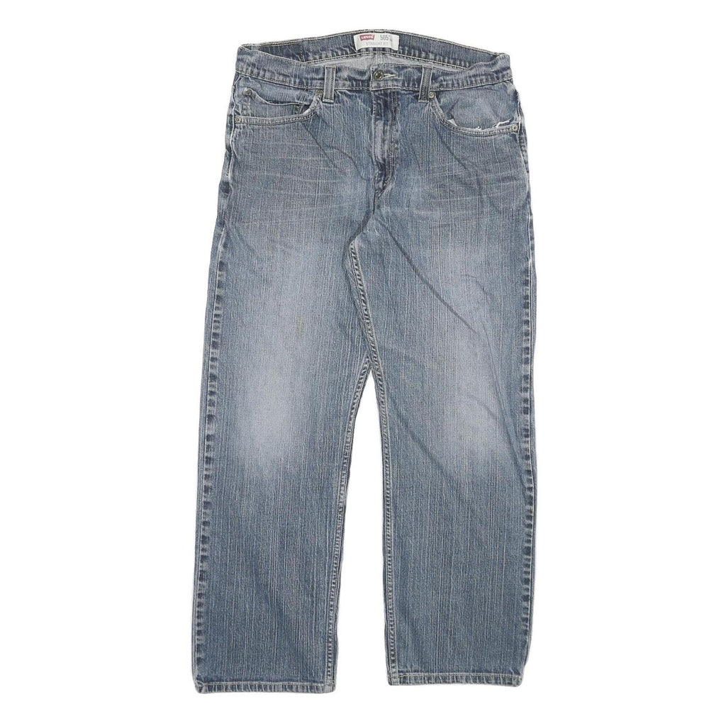 LEVI'S 505 Mens Jeans Blue Regular Straight Denim Medium W34 L30 Classic Zip