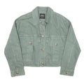ZARA Womens Green Cotton Blend Button Jacket XS Casual Classic Style