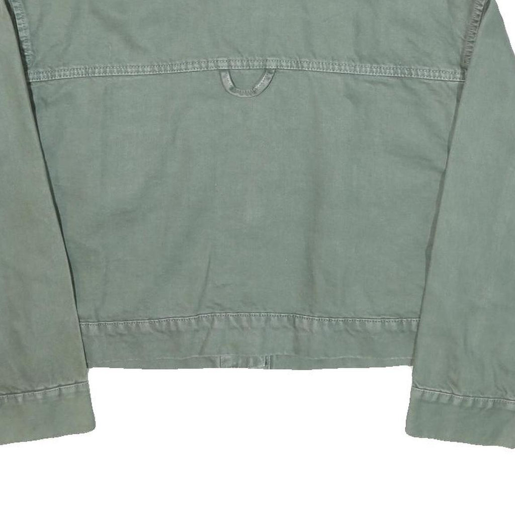 ZARA Womens Green Cotton Blend Button Jacket XS Casual Classic Style