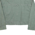 ZARA Womens Green Cotton Blend Button Jacket XS Casual Classic Style