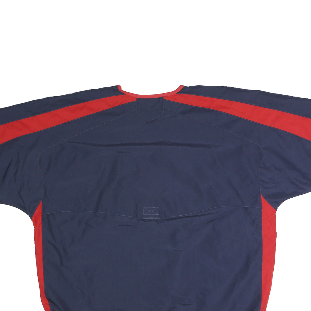 MAJESTIC Mens Navy & Red Baseball V-Neck XL Pullover Sweatshirt Sports