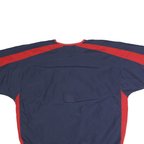 MAJESTIC Mens Navy & Red Baseball V-Neck XL Pullover Sweatshirt Sports