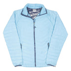 COLUMBIA Womens Blue Jacket M Polyester Blend Plain Zip Outdoor Casual