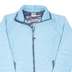 COLUMBIA Womens Blue Jacket M Polyester Blend Plain Zip Outdoor Casual