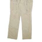 CARHARTT Mens Cotton Blend Beige Relaxed Fit Straight Trousers W36 L31 Workwear