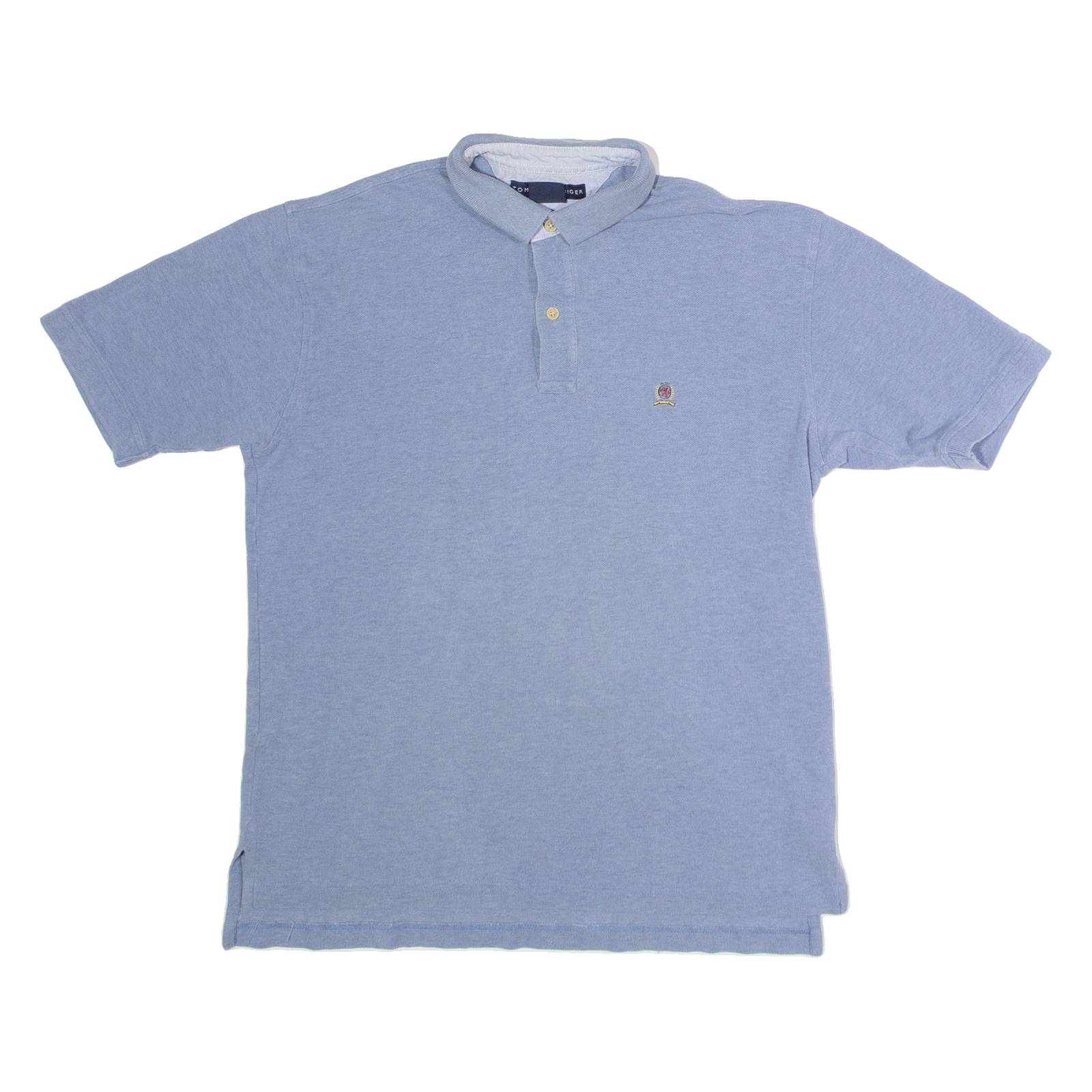 TOMMY HILFIGER Mens Polo Shirt Blue 90s M